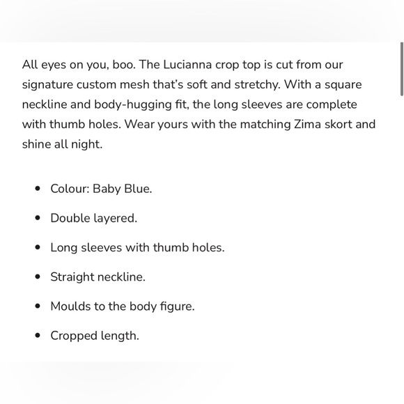 Babyboo Fashion Lucianna Top - Baby Blue size Small - Picture 6 of 7